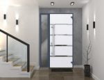 white entry door with sidelite