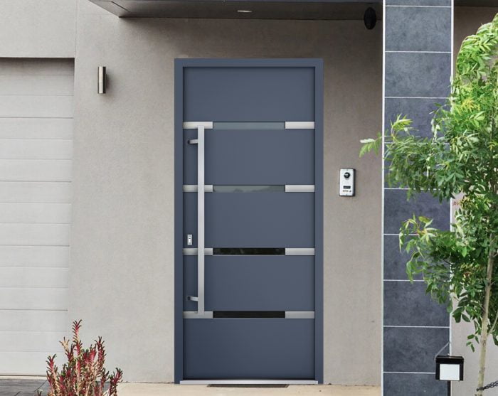 gray entry door