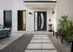 black entry door