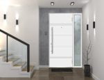 white entry door with sidelite