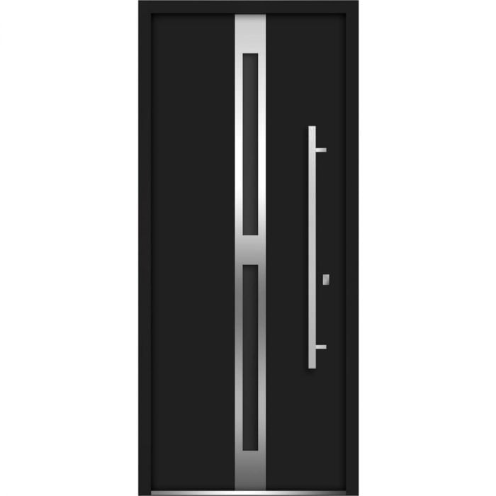 black entry door