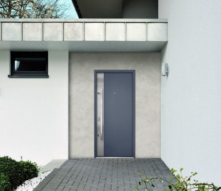 gray entry door