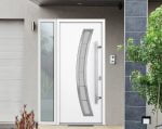 white entry door with sidelite