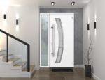 white entry door with sidelite