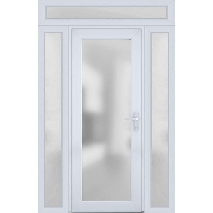 Panora 8102 White Silk / Door unit with 2 Sidelites & Transom