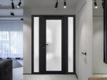 Panora 8102 Matte Black / Door unit with 2 Sidelites