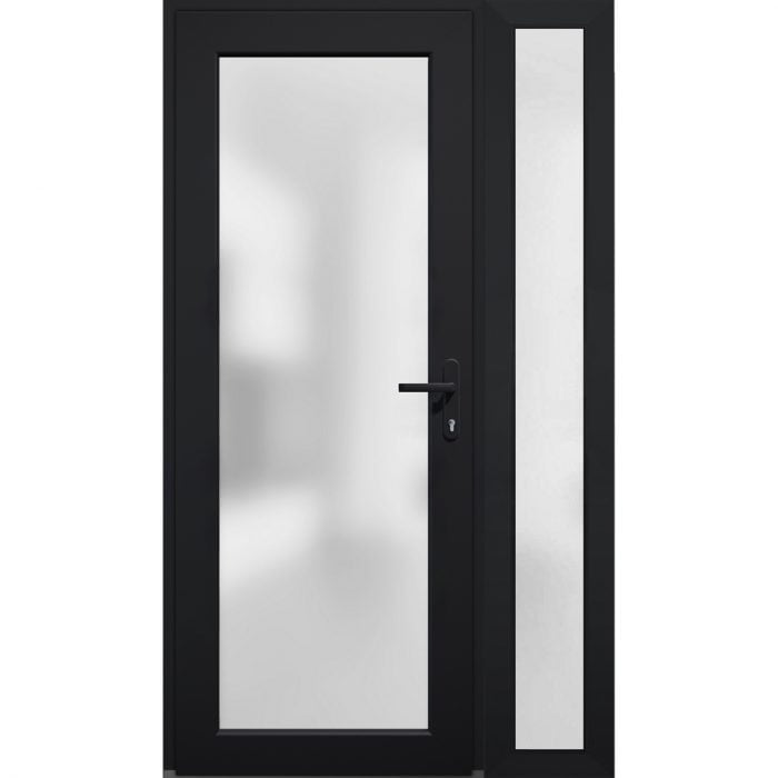 Panora 8102 Matte Black / Door unit with Sidelite