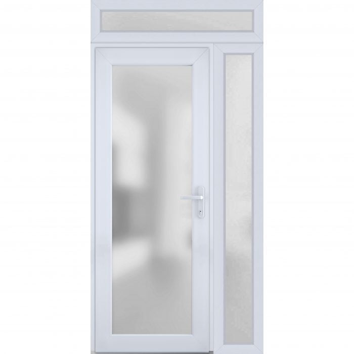 Panora 8102 White Silk / Door unit with Sidelite & Transom