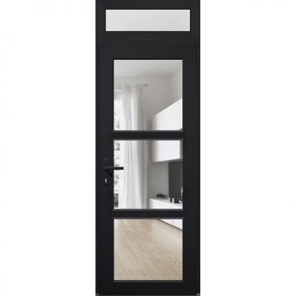 Panora 8555 Matte Black Clear Glass / Door unit with Transom