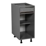 Base Cabinet Single Door Single Drawer Grey